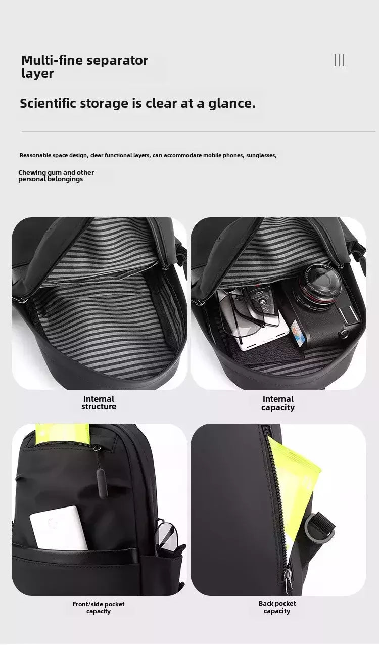 Bolsa de peito masculina, crossbody, mochila pequena, casual, marca, na moda, crossbody, para celular, novo, moda, Ins, 2024