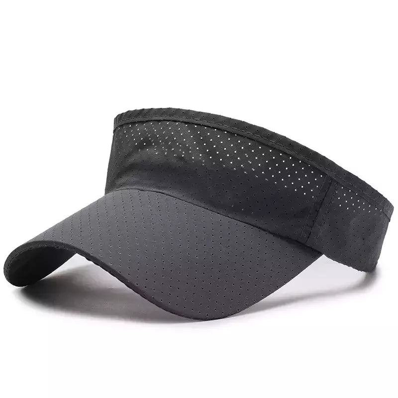 Verão Respirável Air Sun Chapéus Homens Mulheres Viseira Ajustável Proteção UV Top Vazio Solid Sports Tennis Running Sunscreen Cap Hat
