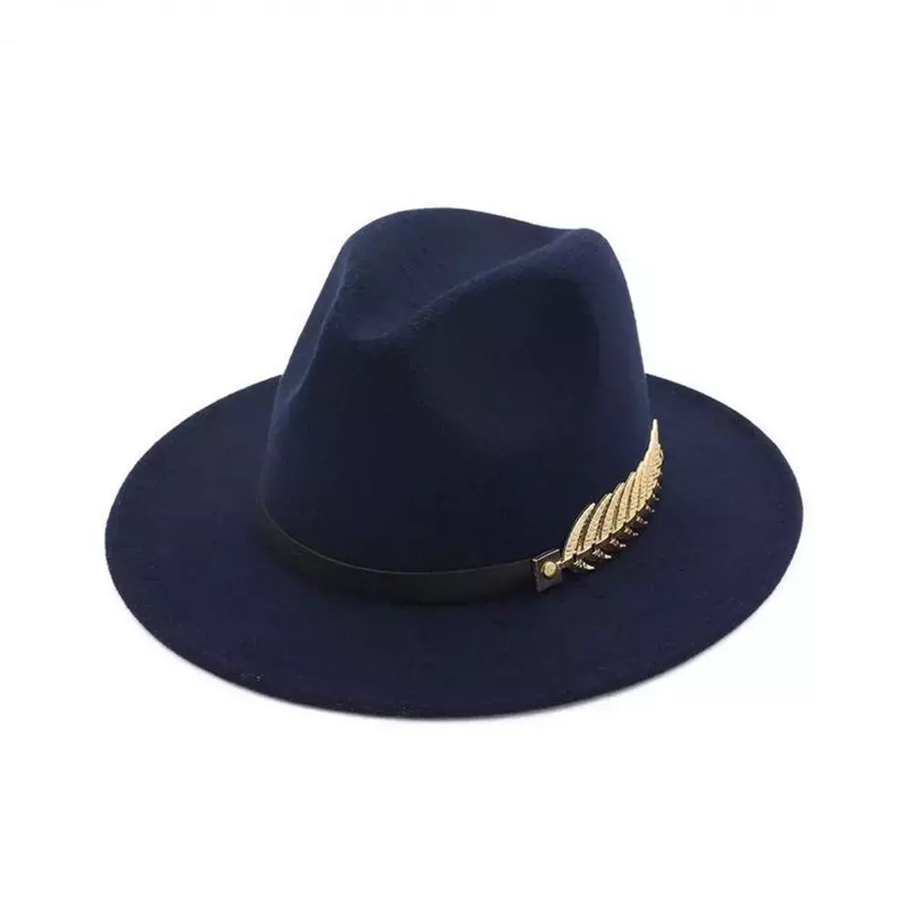 Grande feltro Trilby Fedora para mulheres, chapéu de aba larga para senhoras, boné jazz, gangster vintage