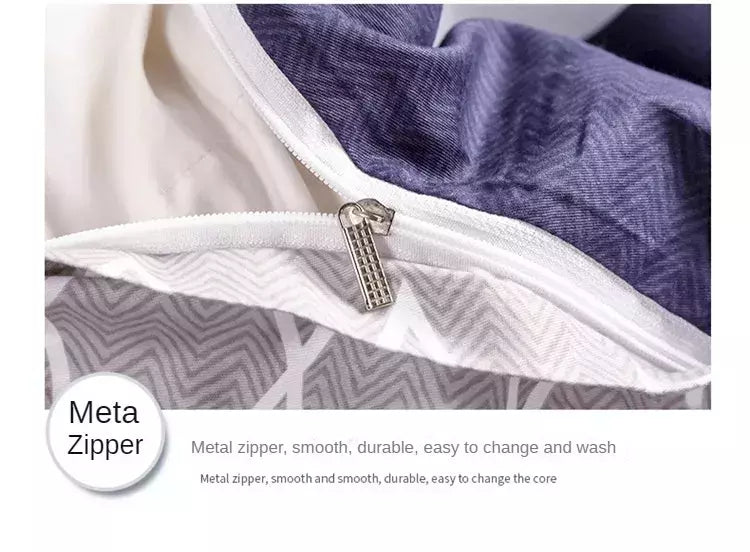 Listrado impressão algodão Duvet Cover Set, Soft Skin Friendly cama fronha, 1PC, 2PC, 3 PCs, 100% algodão