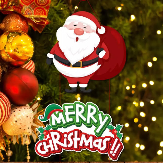 Feliz Natal Hanging Door Banner, Papai Noel, Boneco de Neve, Couplet, Decorações Home, Presentes De Natal, Noel, Ano Novo