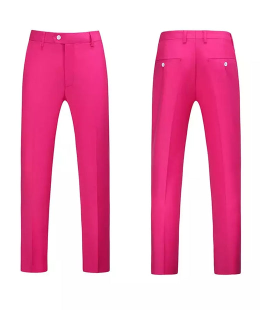 Calça masculina de alfaiataria cor pura, ocupação de negócio, slim fit, calças de escritório, fato formal masculino, casual