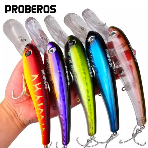Isca de pesca flutuante de 20cm com ganchos, isca artificial realista para pesca em água doce e salgada, 1 peça