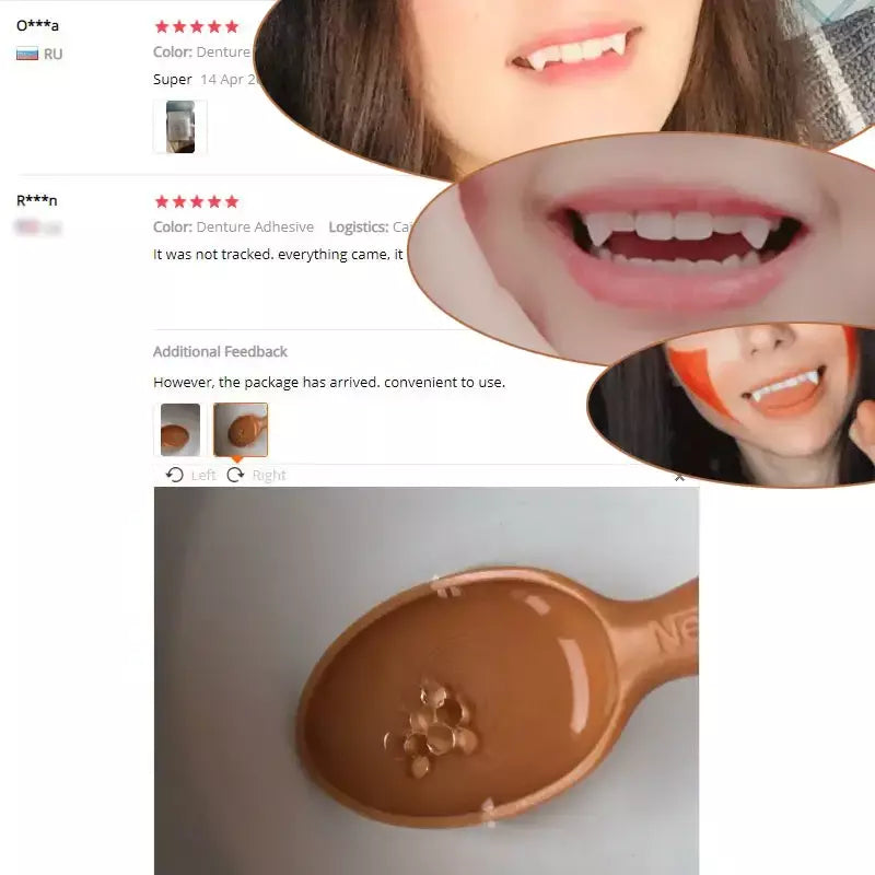 1 par de dentes de vampiro para halloween, presas para dentaduras, adereços para festa, fantasia diy, adereços para cosplay, dentes falsos, presas de resina com cola sólida