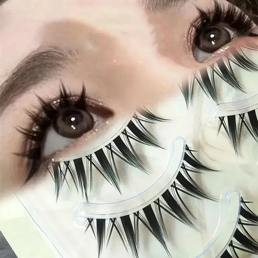 Cosplay Air Cílios Postiços, Transparente Natural, Banda Fina, Simulação Japonesa Cílios, Extensão de Maquiagem, Novo, 5 Pares
