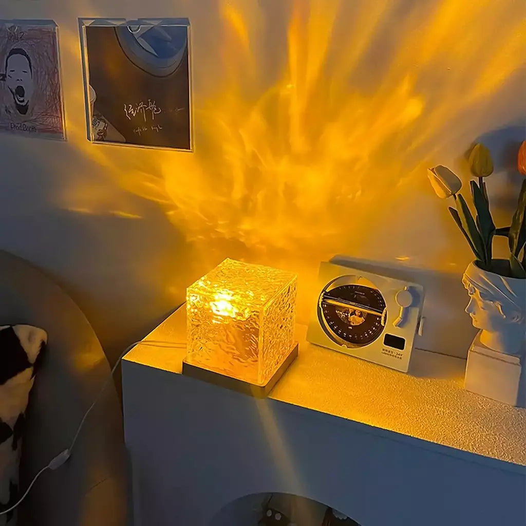 Portátil Crystal Desk Lamp, RGB Color Changing Night Light, Lâmpada de toque com porta de carregamento USB, Luz noturna para crianças berçário