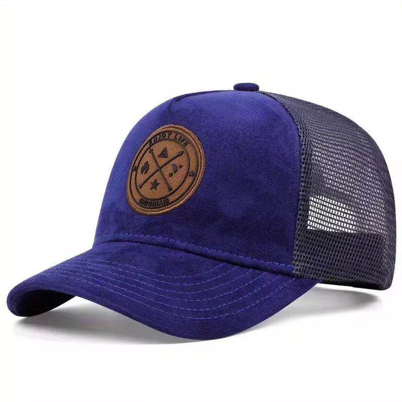 Unisex ENJOY LIFE Letter Patch Baseball Caps, Chapéu do camionista para homens e mulheres, venda quente