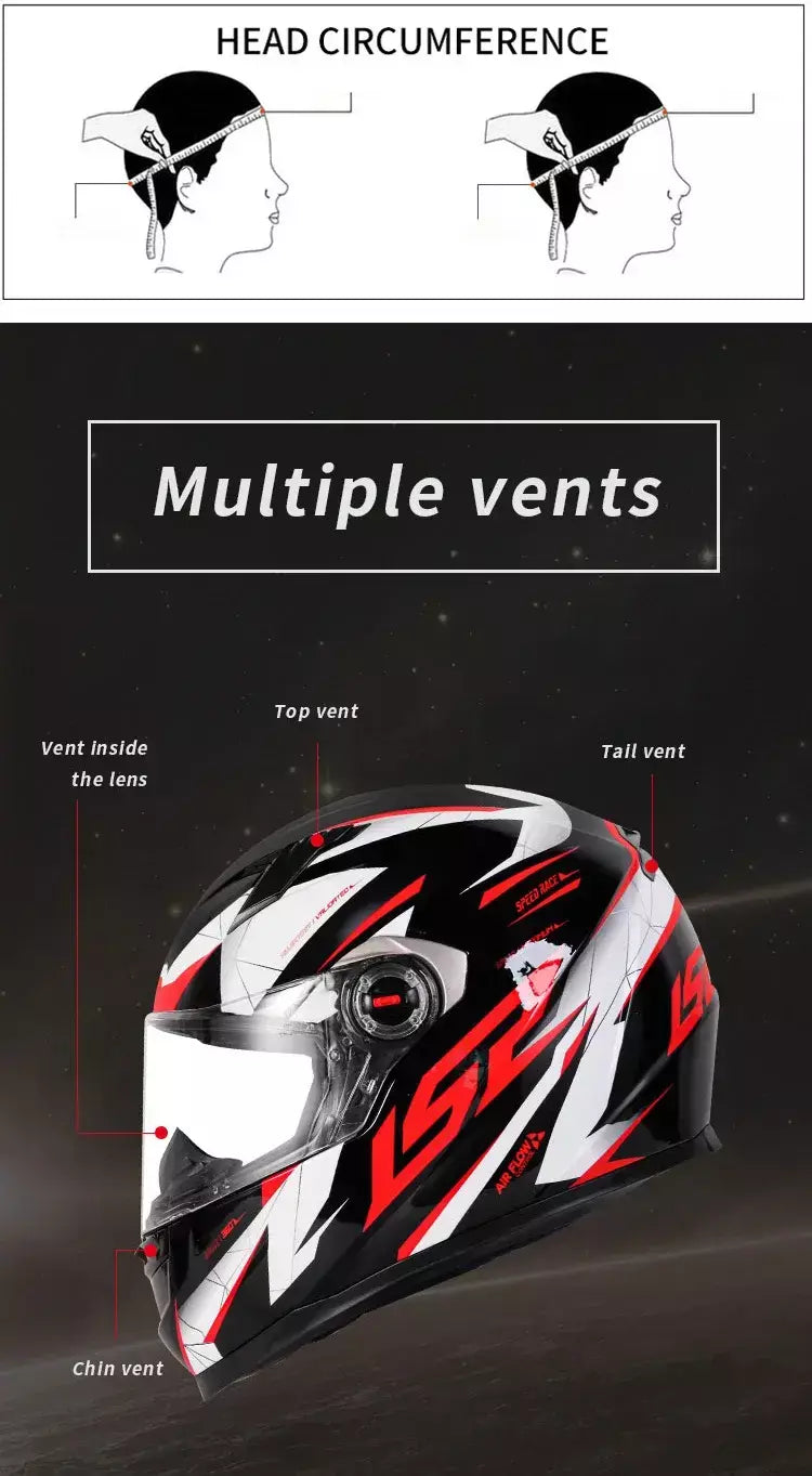 Ls2 rosto cheio capacete da motocicleta das mulheres dos homens capacete de motocross de alta resistência abs escudo 3c aprovado acessórios da motocicleta ff358