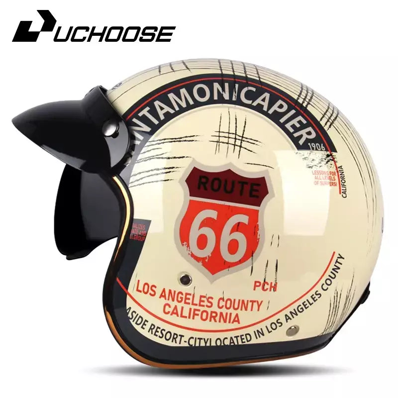 DOT Certificado Retro Capacete de Motocicleta Cafe Racer Rosto Aberto Casco Moto para Acessórios de Motocicleta Homens Cascos de Moto