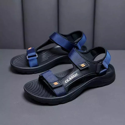 Sandálias de praia antiderrapantes respiráveis masculinas resistentes ao desgaste, sandálias para dirigir, sandálias esportivas e de lazer, roupa exterior de verão