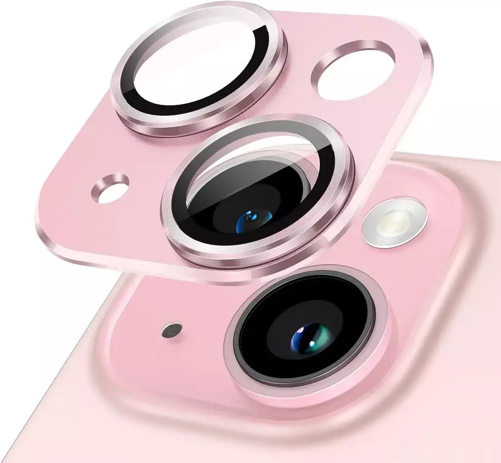 Metal Vidro Temperado Camera Lens Protector, Capa para iPhone 15 Pro Max, 14 Plus, 13 Mini, 15 Pro, 14Pro, Proteção Acessórios do Telefone
