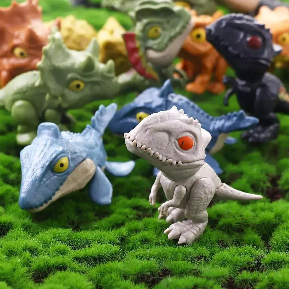 Dinossauro jurássico dino animal figura modelo parque brinquedo mordendo mão complicado elefante camaleão hipopótamo mosasaurus dedo para meninos presente