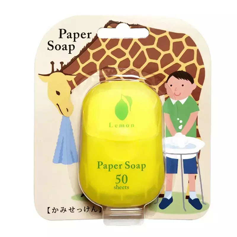 Portátil Descartável Sabão Caixa De Papel, Viagem Lavar A Mão, Banho Limpo, Scented Slice Sheets, Mini Papel Sabão, Fontes Do Banheiro, 50Pcs