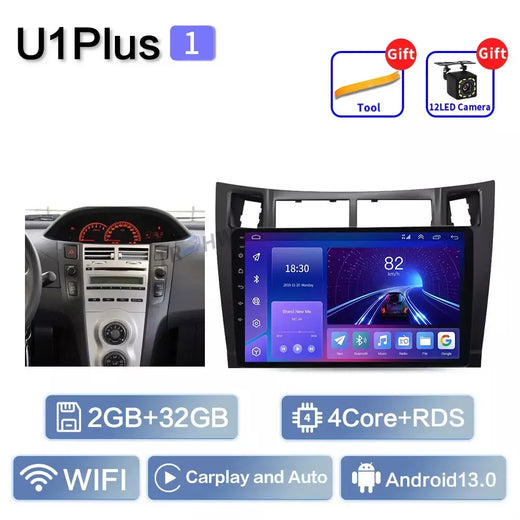 Para toyota yaris 2005 - 2012 multimídia gps autoradio 4g wifi dsp 8 núcleo rádio do carro reprodutor multimídia 8g + 256g unidade principal de navegação