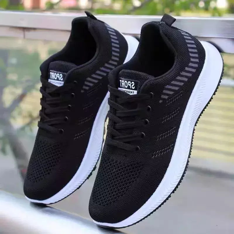 Tênis de caminhada antiderrapante e respirável masculino, sapato casual ao ar livre, confortável e elegante, tênis de corrida com renda, 2024