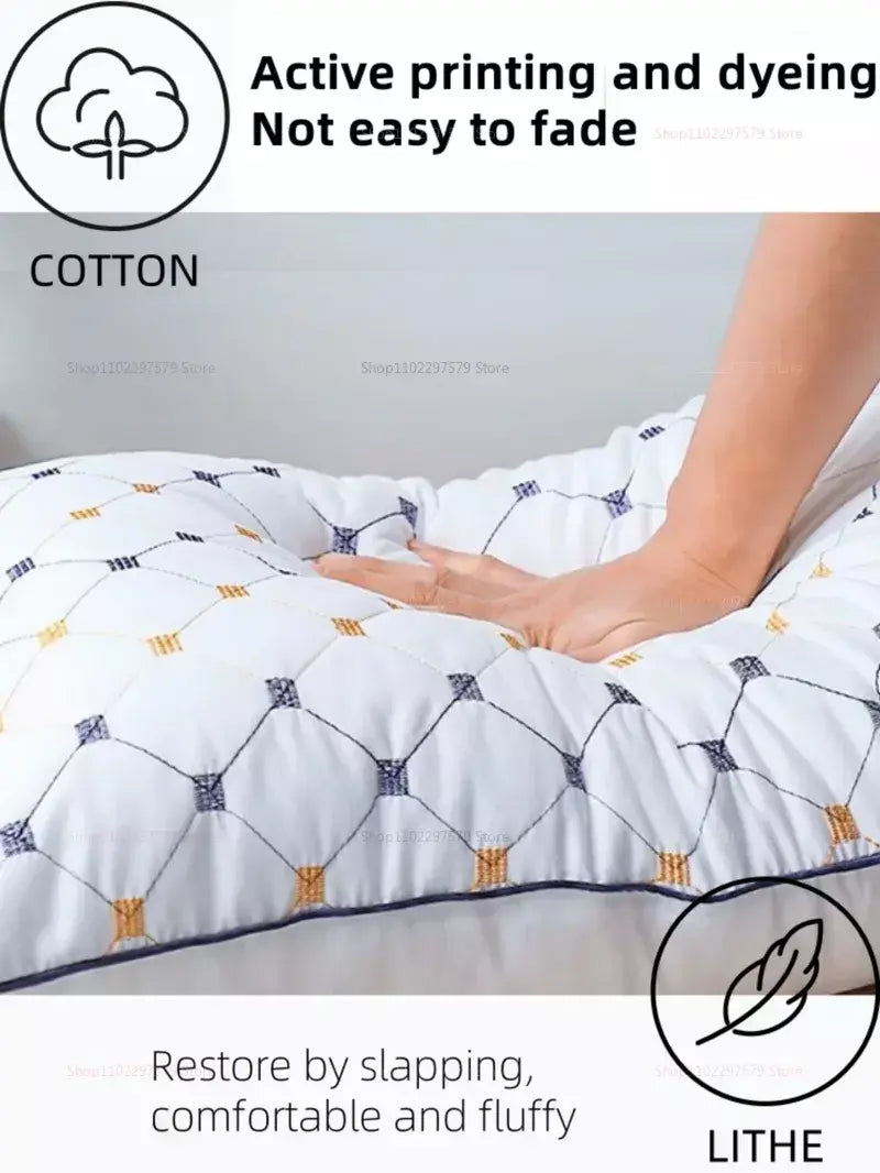 Almofadas confortáveis para dormir travesseiro de hotel de 5 estrelas tridimensional macio bilateral lavado travesseiro de cor sólida travesseiros de dormir
