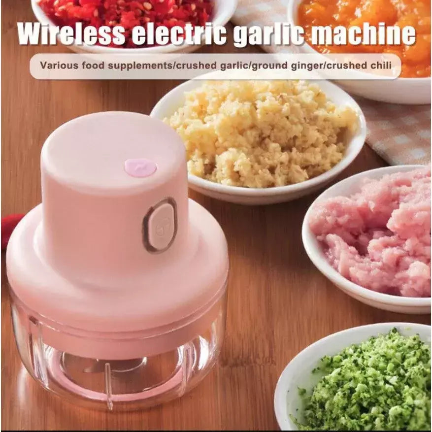 Mini helicóptero elétrico do alho, Moedor de carne, Máquina do Masher do alho, Resistente durável, Gengibre, Triturador de legumes