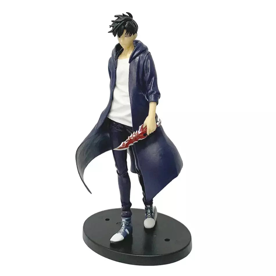 Em estoque solo nivelamento (versão anime) figura-sung jinwoo figura de ação 21cm pvc coletar modelo figura exibição anime mercadoria