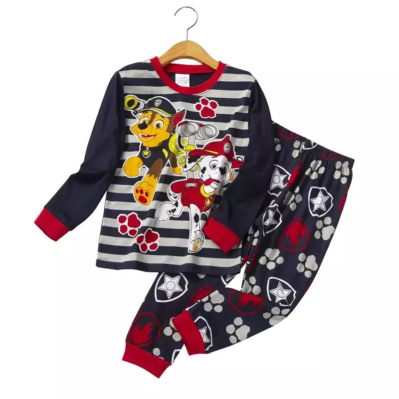 Pijamas infantis, pijamas de algodão, roupas de bebê para meninos, roupas infantis, primavera, outono