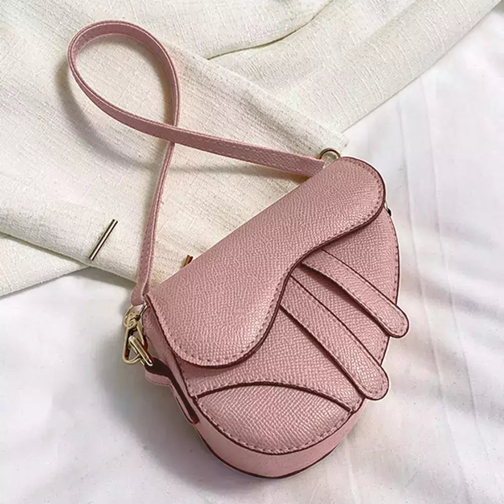Sacos portáteis do mensageiro do ombro único para mulheres, bolsa crossbody de couro, bolsa simples, bolsas sela