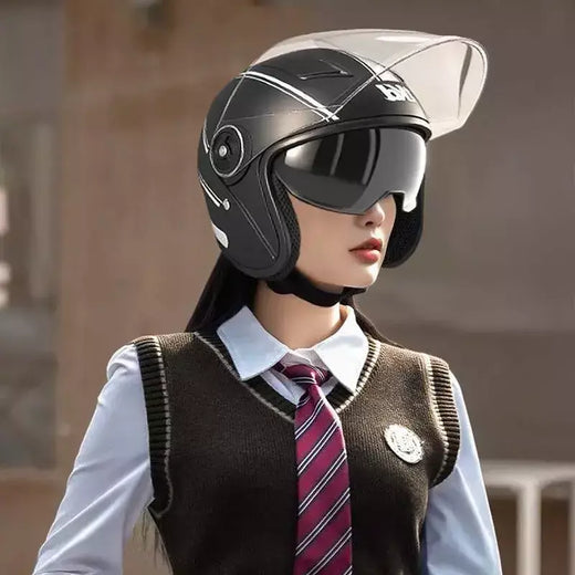 Capacete de rosto inteiro modular para motocicleta, viseira dupla, antiembaçante, capacete de corrida de bicicleta de rua para mulheres, homens, 4 cores