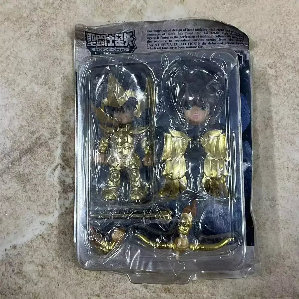 Em estoque versão q de saint seiya figura dos desenhos animados leo sagitário virgo articulações são modelo móvel ornamentos brinquedo presente de natal