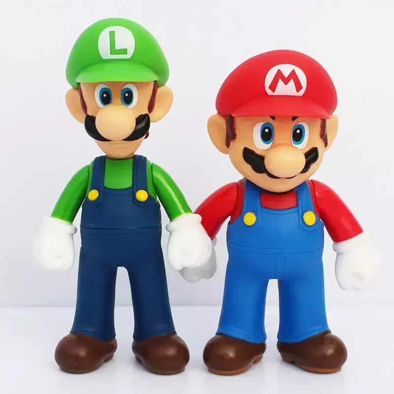 Super mario bros boneca yoshi pêssego princesa sapo figura de ação brinquedos mario luigi crianças presente aniversário natal decoração do bolo modelo