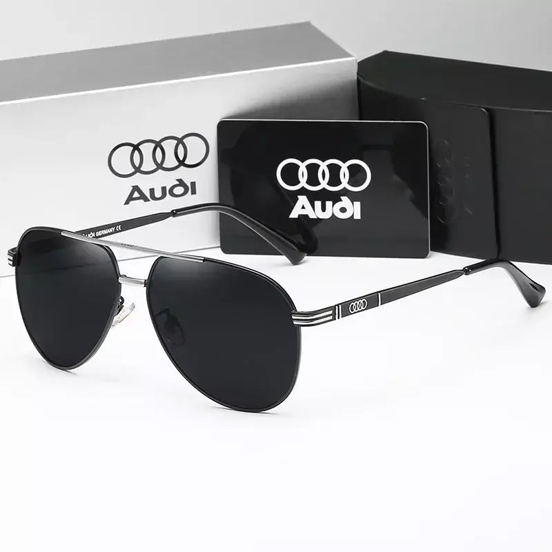 Audi uv400 polarizado antirreflexo retro vôo óculos de sol para motocicleta clássico sapoye ao ar livre óculos das mulheres dos homens 558