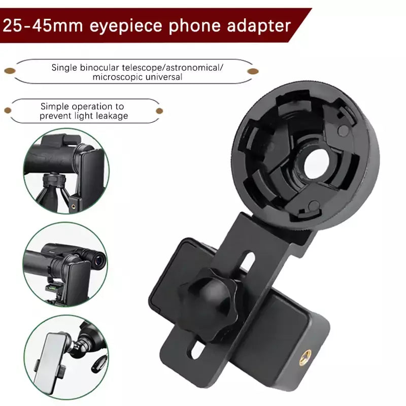 Spotting scope smartphone câmera adaptador telescópio câmera adaptador de telefone celular montagem para binocular monocular alinhado rápido