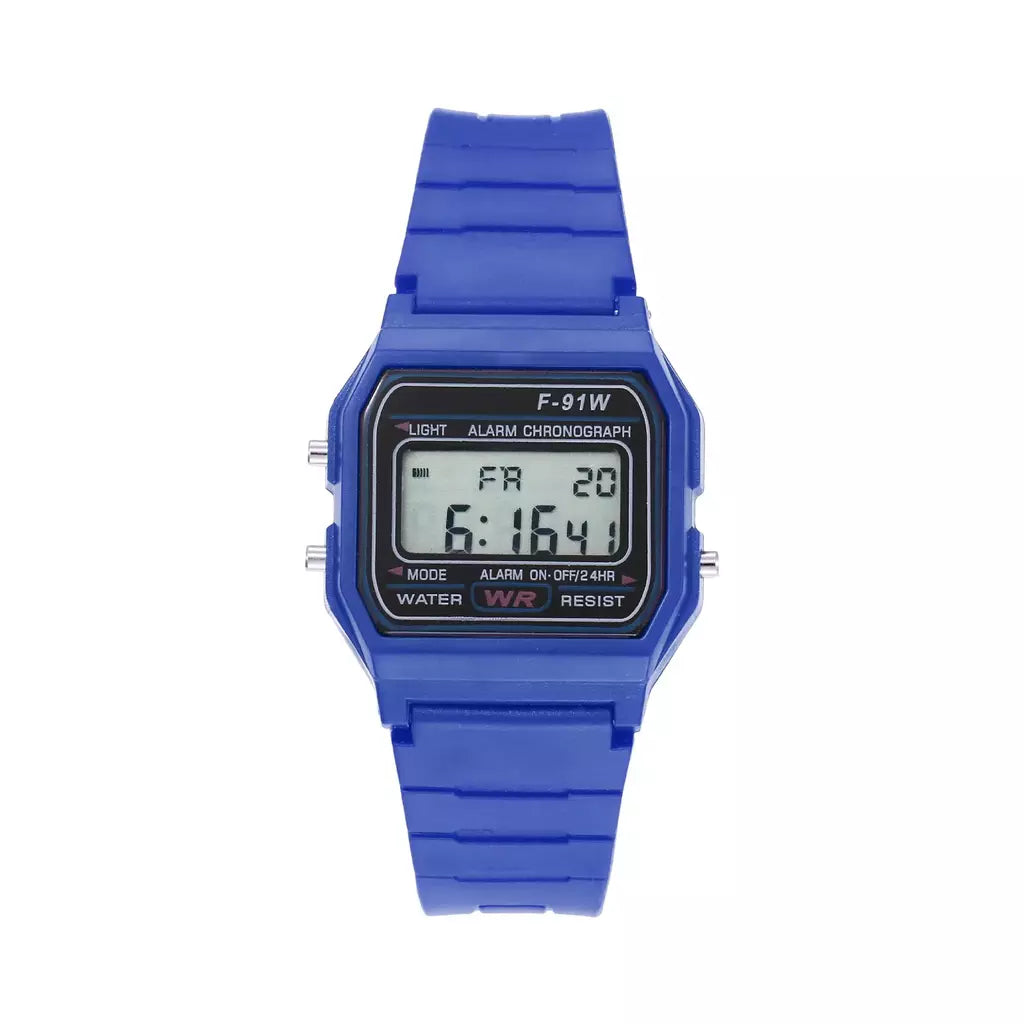 Novo esportes multifuncional crianças relógio feminino pulseira de borracha estilo F-91W relógio digital com alarme led backlight presente do estudante