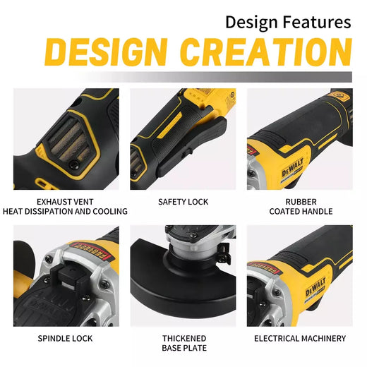 Dewalt dcg406 20v rebarbadora sem fio: roda de 1000rpm125mm, eixo m14, velocidade de 9000/min, potência de 680w. Para construção, diy e industrial