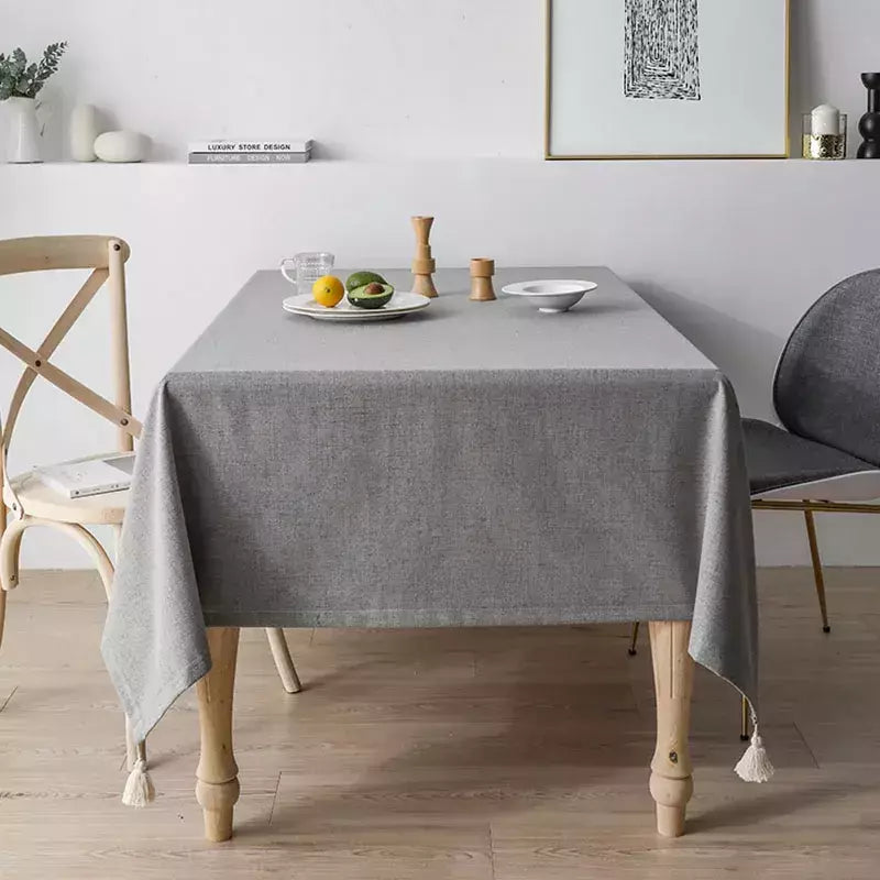Toalha de mesa impermeável de algodão e linho, mesa retangular, anti-escaldante, high-end, pequeno, fresco
