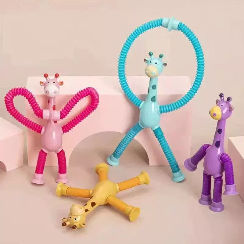 Stretch Tube for Stress Relief, Brinquedos de ventosa, Variety Shape, Squeeze Toy para crianças, Telescópico Girafa Fidget, Fole Sensorial, Anti-Stress Squeeze Toy