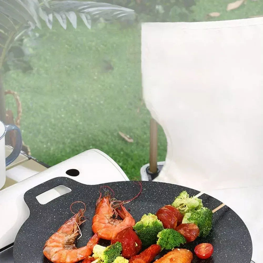 2025 churrasqueira pan antiaderente sem fumaça redonda ferro fundido portátil ao ar livre cozinhar chapa para acampamento piquenique churrasco fritar