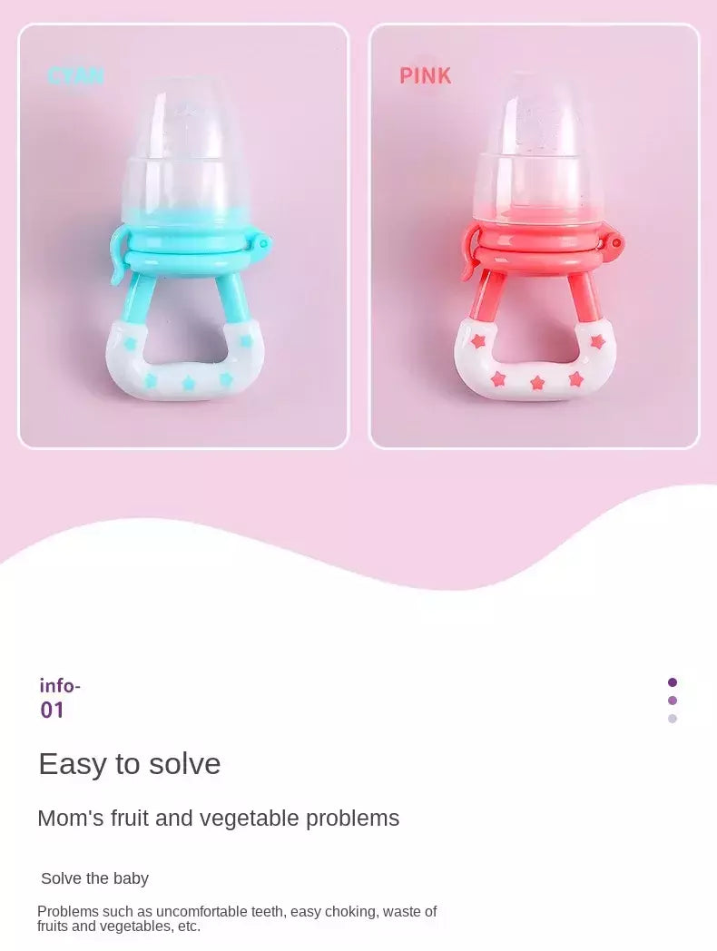Chupeta alimentador de frutas infantis Brinquedos de dentição Alimentador de alimentos frescos Mamilo de frutas Bolsas de silicone para crianças pequenas, crianças, menino, menina