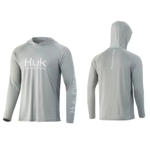 Huk vestuário de pesca roupas masculinas manga longa camiseta de pesca proteção solar uv respirável com capuz pesca