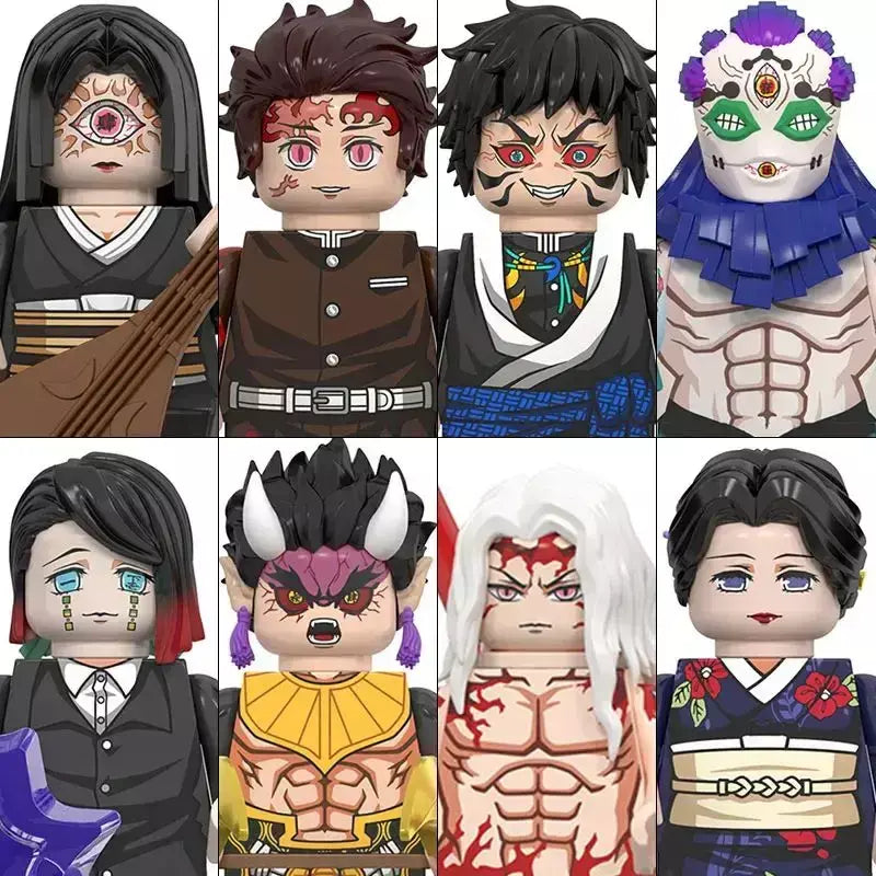2025 brinquedos quentes wm6116 wm6138 demon slayer lâmina blocos de construção mini figura ação acessórios halloween presentes natal para crianças