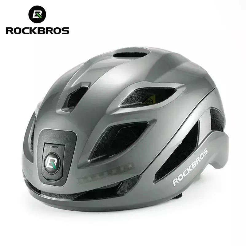 Rockbros capacete de bicicleta leve tipo-c carregamento capacete de ciclismo recarregável ajustável mtb com segurança mountain road scooter capacete