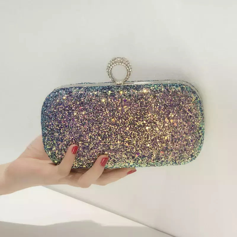 Evening Pink Clutch Purse Mulheres Bling Lantejoulas Bolsas 2023 Novo Designer De Moda Saco De Telefone De Luxo Crossbody Pequeno Saco De Designer