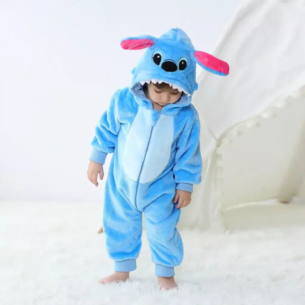 Bebê recém-nascido ponto animal dos desenhos animados macacão roupas meninas pijamas manga longa com capuz onesies infantil meninos trajes para o dia das bruxas
