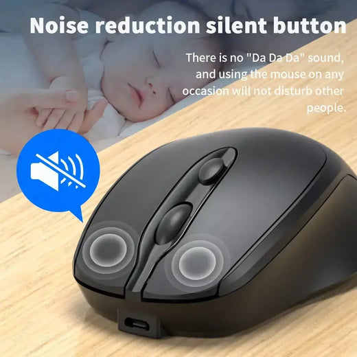 Aieach recarregável sem fio bluetooth mouse silencioso sem fio computadores usb ergonômico gamer mouse para computador portátil macbook