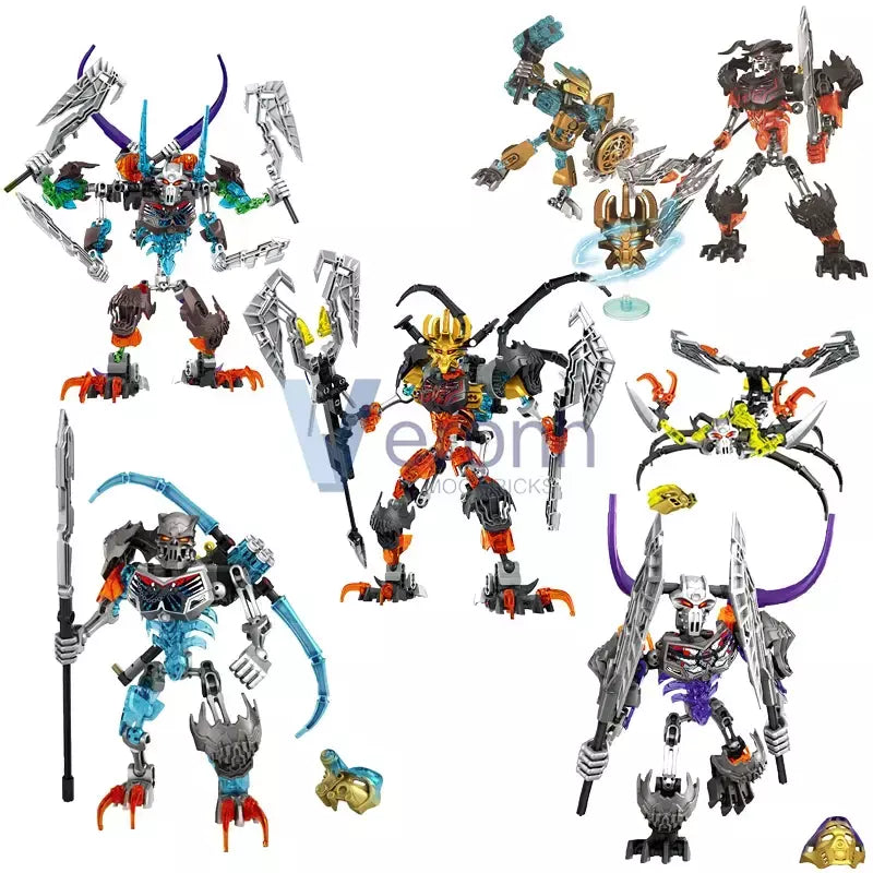 Bionicle Warriors Crânio Figuras de Ação Coleção Blocos de Construção Umarak Uxar Máscara Mestre Storm Beast Anime Tijolos Brinquedo Presentes para Crianças