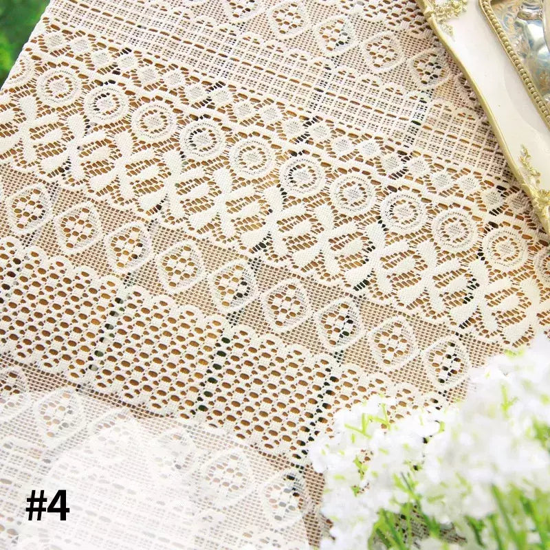 Toalha De Mesa De Renda Branca, Cobertura De Mesa De Jantar, Decoração De Festa De Casamento, Tampas De Mesa, Sala De Estar, Decoração De Mesa