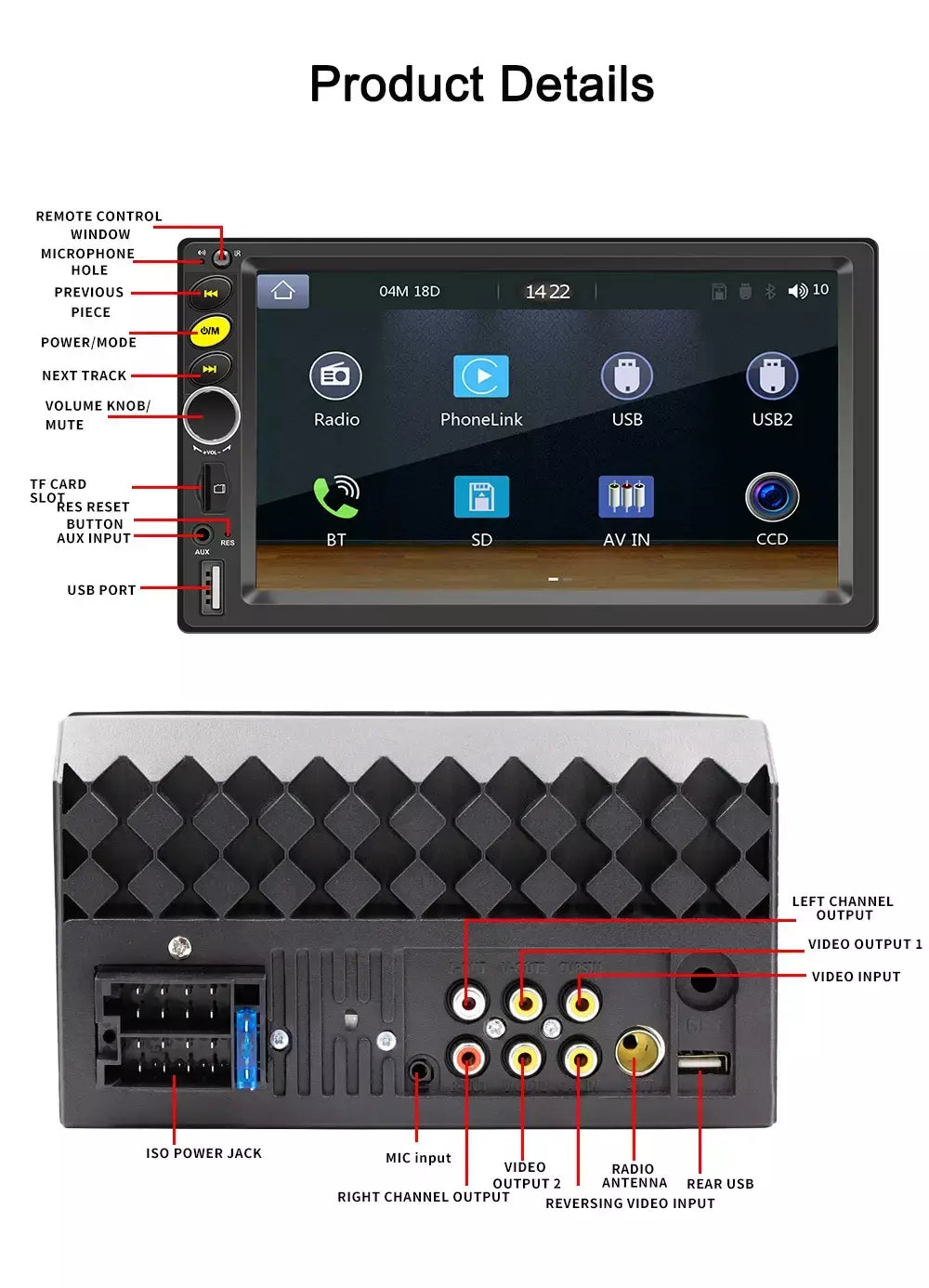 7/9/10 polegada universal android 13 rádio do carro 64g autoradio android 2 din rádio do carro gps bt central multimídia sistemas de carro inteligente