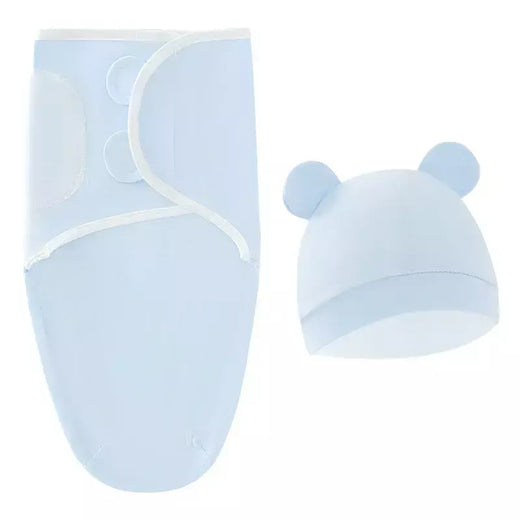 0-3 meses bebê recém-nascido saco de dormir com chapéu conjunto ajustável bebê swaddle cobertor verão fino respirável algodão macio meninos meninas