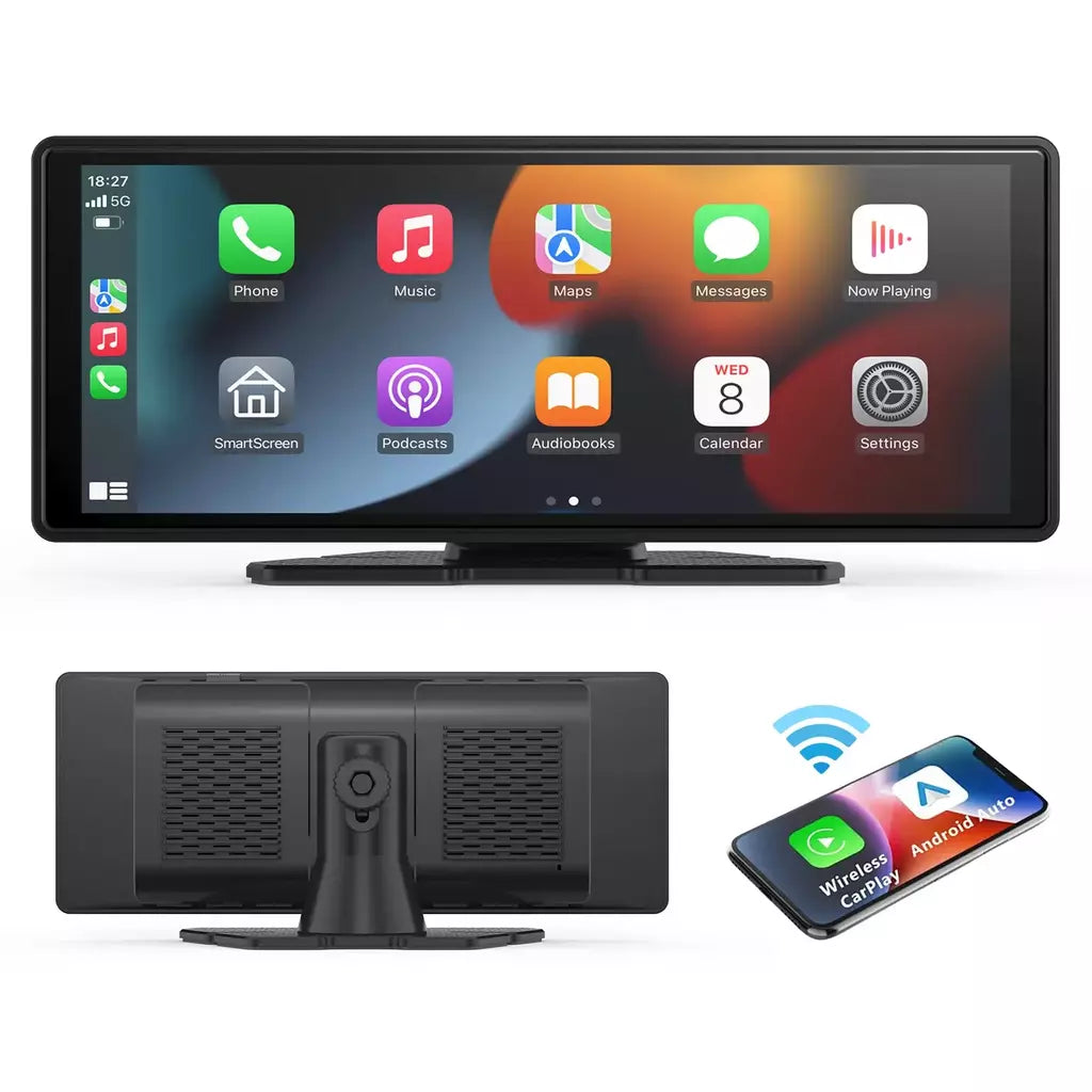 Carplay portátil universal para tela de carro, tela carplay sem fio estéreo do carro com carplay android auto, tela sensível ao toque do carro