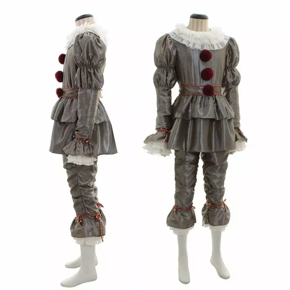 Anime noite palhaço coringa adulto pennywise cosplay traje halloween palhaço stephen king masculino feminino cos ternos roupa uniforme festa