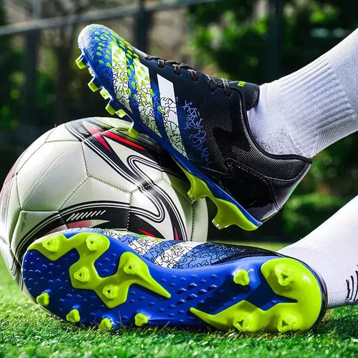 Sapatos de futebol Artificial Grass Tf para homens e mulheres, Long Spikes, Sapatos de treinamento para adolescentes, estudantes, calçado de futebol