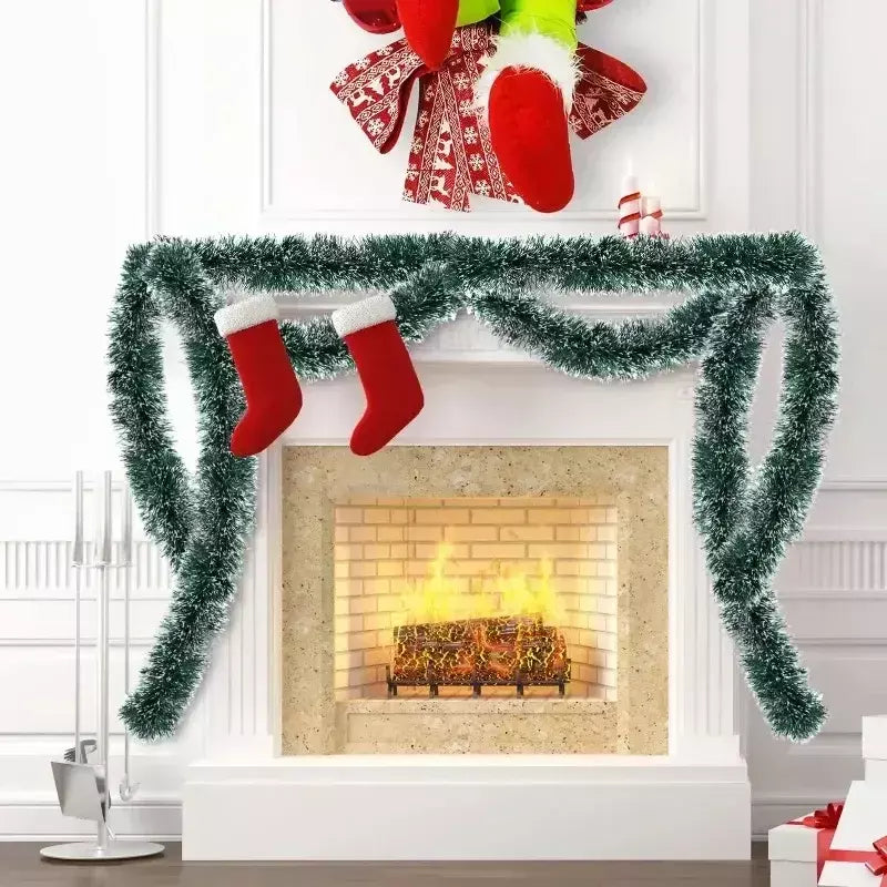 Natal enfeites fitas fita de cana verde guirlanda árvore de natal diy pendurado pendente grinalda ornamento decoração de festa decoração de casa