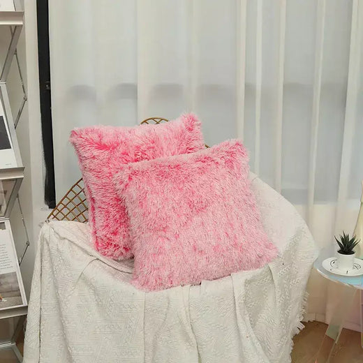 Capa de almofada luxuosa de pele sintética, capa de almofada super macia para sofá-cama, sala de estar, capa de almofada fofa, 45x45 cm, decoração de casa